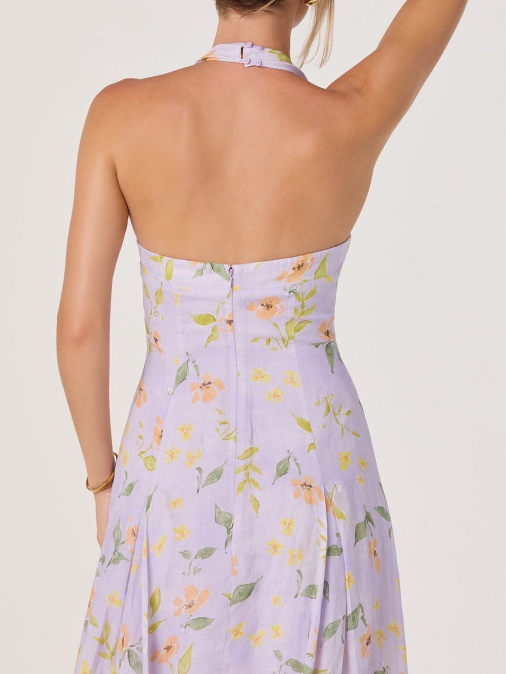 ASTR the Label Floral Halter Neck Dress in Size S - Picture 5 of 13